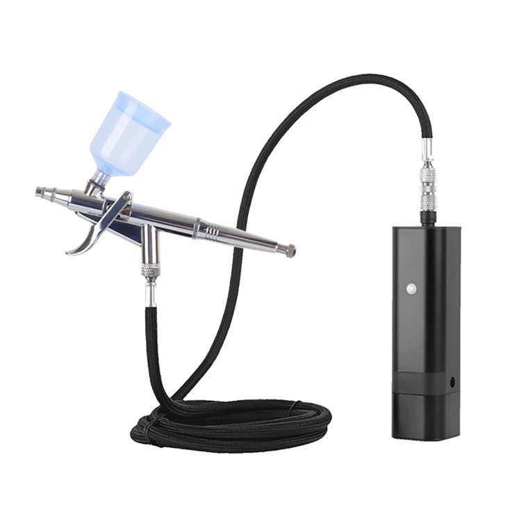 Dubbelverkande Airbrush Kit med luftslang för tillfällig tatuering